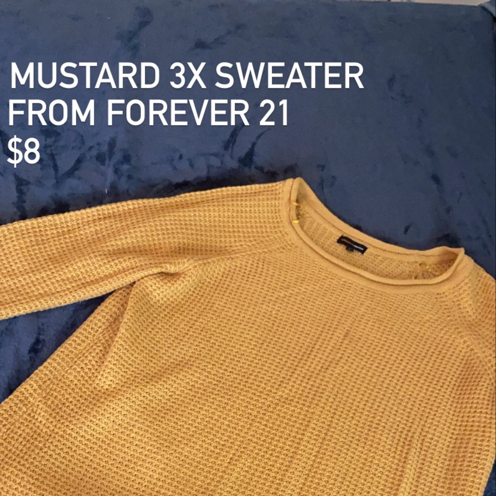Mustard color women’s 3x sweater